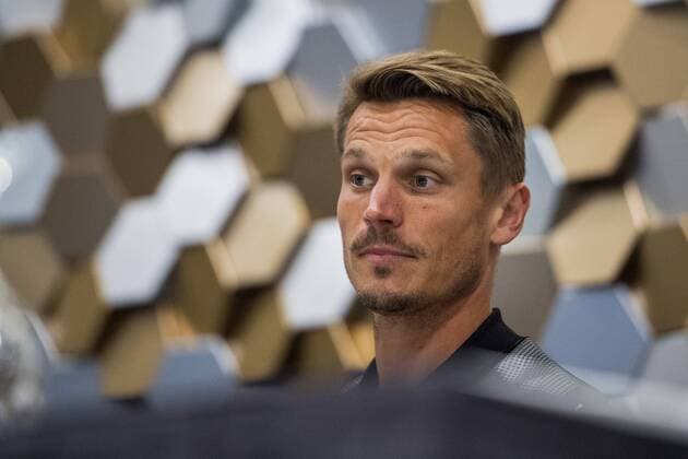 180709 Markus Rosenberg or Malmö FF during a press conference ahead of the UEFA Champions League qualifying match between FC Drita and Malmö FF on July 9, 2018 in Pristina Photo Ludvig Thunman BILDBYR N code LT 92085  Copyright: LUDVIGxTHUNMAN BB180709LT048