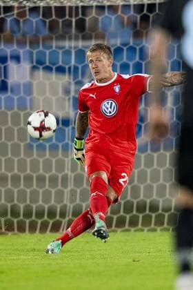 180710 Goalkeeper Johan Dahlin or Malmö FF during the UEFA Champions League qualifying match between FC Drita and Malmö FF on July 10, 2018 in Pristina Photo Ludvig Thunman BILDBYR N code LT 35501  Copyright: LUDVIGxTHUNMAN BB180710LT102