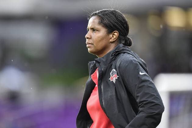 July 7, 2018 - Orlando, Florida, United States - Orlando, FL - Saturday July 07, 2018: Brianna Scurry prior to a regular season National Women™s Soccer League (NWSL) match between the Orlando Pride and the Washington Spirit at Orlando City Stadium. Brianna Scurry - ZUMAt139 20180707_zaa_t139_628 Copyright: xRoyxK.xMillerx