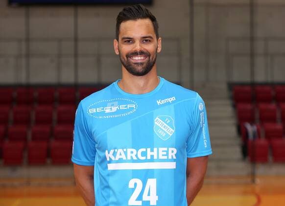 BAU 10 07 2018 Stuttgart Handball TVB 1898 Stuttgart Photo shoot Lukas von Deschwanden