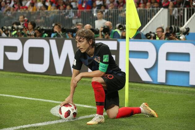 Croatia v England 2018 FIFA World Cup WM Weltmeisterschaft Fussball Luka Modric of Croatia during the 2018 FIFA World Cup match at Luzhniki Stadium, Moscow Content Not Available For UK Newspapers Copyright: xPaulxChestertonx FIL-12009-0175