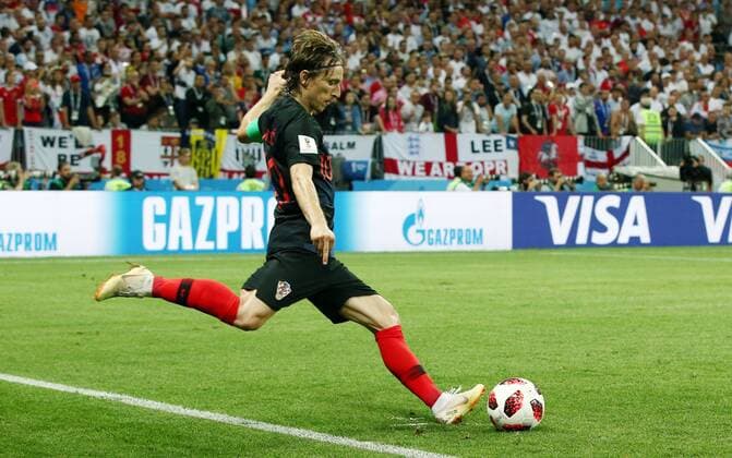 Luka Modric Einzelbild Freisteller Aktion Fußball Fussball FIFA WM Weltmeisterschaft Russland Russia 2018 Halbfinale 1 2 Finale Saison 2017 2018 11.07.2018 Kroatien CRO vs. England ENG *** Luka Modric Single image Action Sports Football Soccer FIFA World Cup Russia Russia 2018 Semifinals 1 2 Final Season 2017 2018 11 07 2018 Croatia CRO vs England ENG