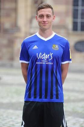 The team of the 1 FC Saarbrücken on Thursday 12 07 2018 in front of the Ludwigskirche in Saarbrücken In the picture Nino Miotke 28