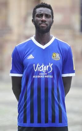 The team of 1 FC Saarbrücken on Thursday 12 07 2018 in front of the Ludwigskirche in Saarbrücken In the picture Alexandre Mendy 4