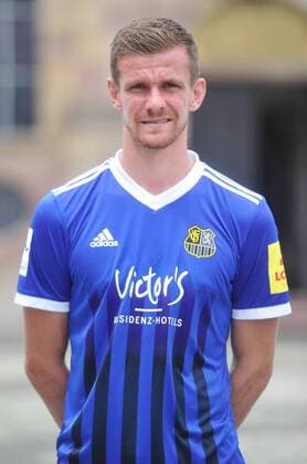 The team of the 1 FC Saarbrücken on Thursday 12 07 2018 in front of the Ludwigskirche in Saarbrücken In the picture Manuel Zeitz 8