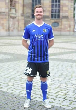 The team of 1 FC Saarbrücken on Thursday 12 07 2018 in front of the Ludwigskirche in Saarbrücken Pictured Sebastian Jacob 24