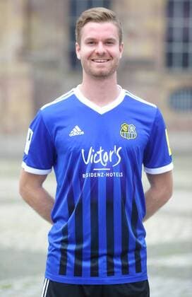 The team of 1 FC Saarbrücken on Thursday 12 07 2018 in front of the Ludwigskirche in Saarbrücken Pictured Sebastian Jacob 24