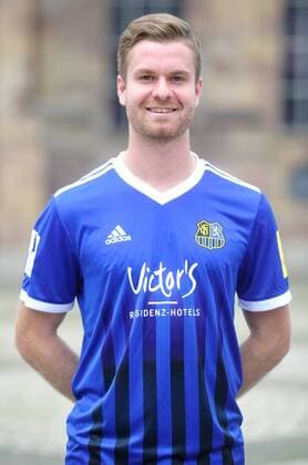 The team of 1 FC Saarbrücken on Thursday 12 07 2018 in front of the Ludwigskirche in Saarbrücken Pictured Sebastian Jacob 24