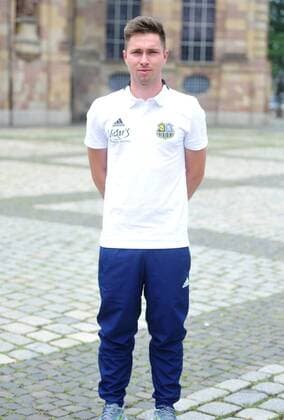 The team of 1 FC Saarbrücken on Thursday 12 07 2018 in front of the Ludwigskirche in Saarbrücken In the picture Christoph Fuhr athletic trainer