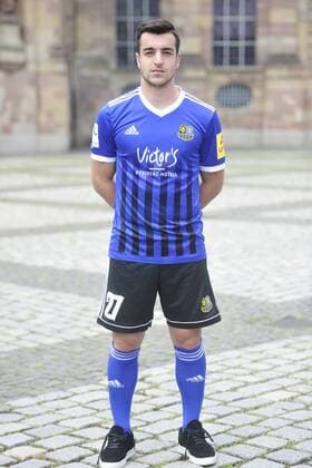 The team of 1 FC Saarbrücken on Thursday 12 07 2018 in front of the Ludwigskirche in Saarbrücken In the picture Fatih Köksal 27