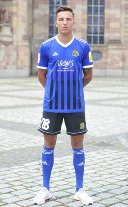 The team of the 1 FC Saarbrücken on Thursday 12 07 2018 in front of the Ludwigskirche in Saarbrücken In the picture Nino Miotke 28