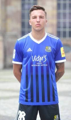The team of the 1 FC Saarbrücken on Thursday 12 07 2018 in front of the Ludwigskirche in Saarbrücken In the picture Nino Miotke 28