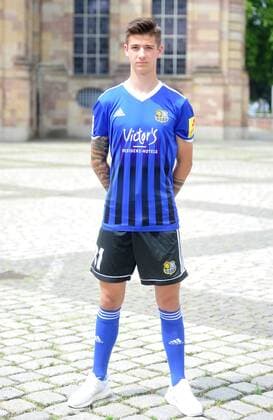 The team of the 1 FC Saarbrücken on Thursday 12 07 2018 in front of the Ludwigskirche in Saarbrücken In the picture Lukas Quirin 31
