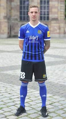 The team of 1 FC Saarbrücken on Thursday 12 07 2018 in front of the Ludwigskirche in Saarbrücken In the picture Marco Kehl Gomez 33