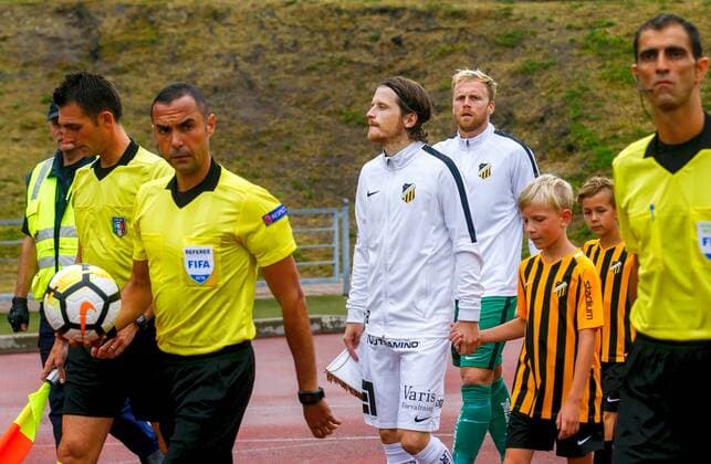 180712 Erik Friberg of Häcken before the UEFA Europe League qualifying match between Liepaja vs Häcken on 12th of July 2018 in Liepaja Latvia  Copyright: ValdaxKalnina BB180712BB550