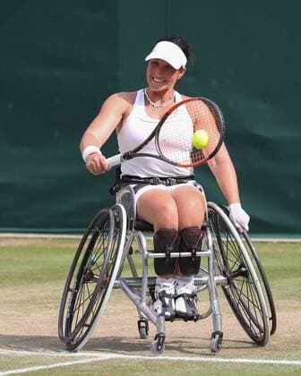 Katharina Krueger Wheelchair Women Single Tennis Wimbledon 2018 Grand Slam ITF ATP WTA AELTC London Great Britain 12 July 2018 Copyright: xJuergenxHasenkopfx