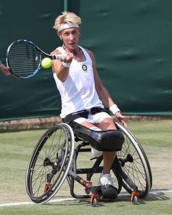 Sabine Ellerbrock Wheelchair Women Single Tennis Wimbledon 2018 Grand Slam ITF ATP WTA AELTC London Great Britain 12 July 2018 Copyright: xJuergenxHasenkopfx