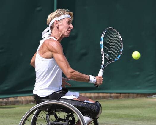 Sabine Ellerbrock Wheelchair Women Single Tennis Wimbledon 2018 Grand Slam ITF ATP WTA AELTC London Great Britain 12 July 2018 Copyright: xJuergenxHasenkopfx
