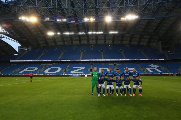 12.07.2018, Poznan, Lech Poznan - Gandzasar Kapan , Liga Europy 1 runda eliminacji , UEFA Europa League Elimination First qualifying round , N Z kibice Lecha pusty stadion zdjecie grupowe , FOT. Adam Jastrzebowski newspix.pl --- Newspix.pl  20180712_awj_207