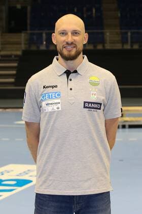 Co Trainer Yves Grafenhorst SC Magdeburg 1 BL Handball Bundesliga Season 2018 2019 Official Photo Date Portrait Date 2018 2019 SC Magdeburg in the GETEC Arena in Magdeburg Portrait Germany Handball Mann Maenner 11 07 2018
