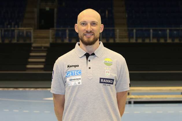 Co Trainer Yves Grafenhorst SC Magdeburg 1 BL Handball Bundesliga Season 2018 2019 Official Photo Date Portrait Date 2018 2019 SC Magdeburg in the GETEC Arena in Magdeburg Portrait Germany Handball Mann Maenner 11 07 2018