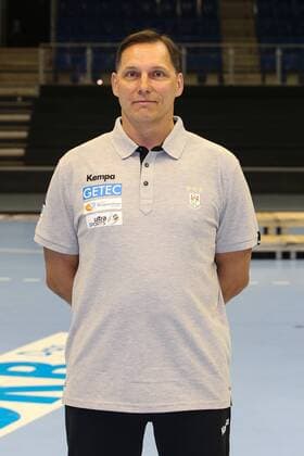 Physiotherapist Andreas Grote SC Magdeburg 1 BL Handball Bundesliga Season 2018 2019 Official Photo Date Portrait Date 2018 2019 SC Magdeburg in the GETEC Arena in Magdeburg Portrait Germany Handball Mann Maenner 11 07 2018