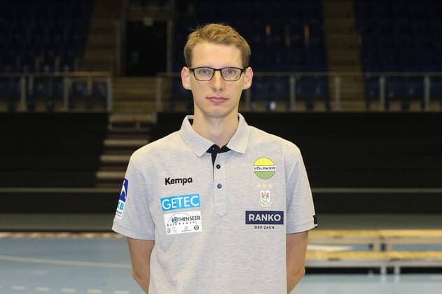 Youth Coordinator Felix Eckert SC Magdeburg 1 BL Handball Bundesliga Season 2018 2019 Official Photo Date Portrait Date 2018 2019 SC Magdeburg in the GETEC Arena in Magdeburg Portrait Germany Handball Mann Maenner 11 07 2018