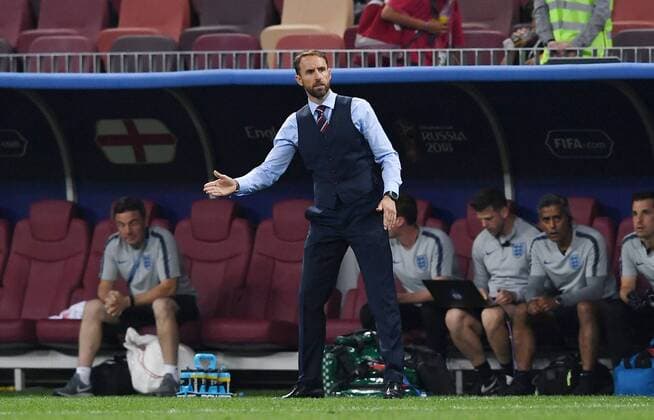 SOCCER World Cup 2018 Semifinals 11 07 2018 Croatia England Coach Gareth Southgate England