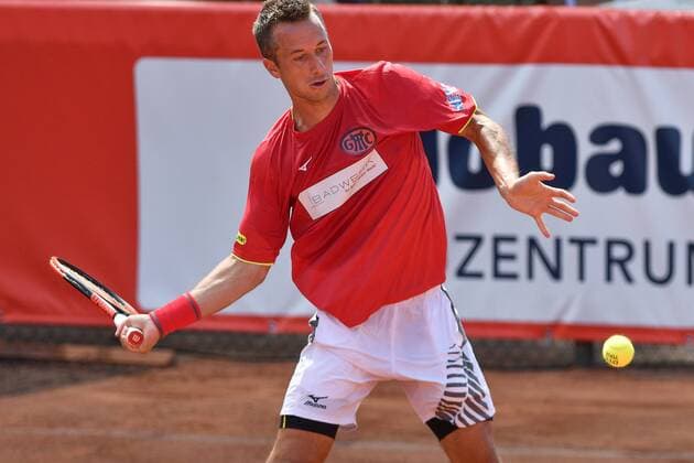 GER 1 Tennis Point Bundesliga Men Cologne THC Stadium Rot Weiss vs Badwerk Gladbacher HTC 13 07 2018 Cologne THC Stadium Rot Weiss GER 1 TP BL Cologne THC Stadium Rot Weiss vs Badwerk Gladbacher HTC picture Kohlschreiber Philipp GER at forehand shot nph Mauelshagen nph00321