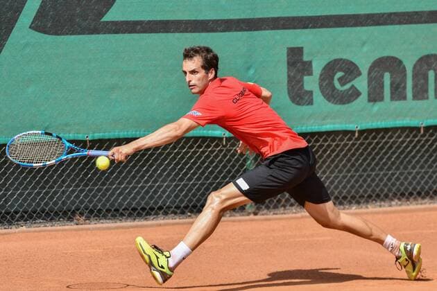 GER 1 Tennis Point Bundesliga Men Cologne THC Stadium Rot Weiss vs Badwerk Gladbacher HTC 13 07 2018 Cologne THC Stadium Red White GER 1 TP BL Cologne THC Stadium Rot Weiss vs Badwerk Gladbacher HTC in the picture Ramos Vinolas Albert ESP on the backhand nph Mauelshagen nph00321
