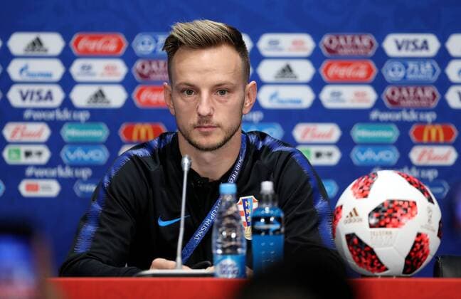 WM 2018, Pressekonferenz Nationalteam Kroatien PXL_Press Conference of Ivan Rakitic 13.07.2018., Moscow, Russia - Croatia s midfielder Ivan Rakitic holds a press conference PK Pressekonferenz at the Luzhniki Stadium two days before the Russia 2018 World Cup final football match between France and Croatia..  IgorxKralj PIXSELL