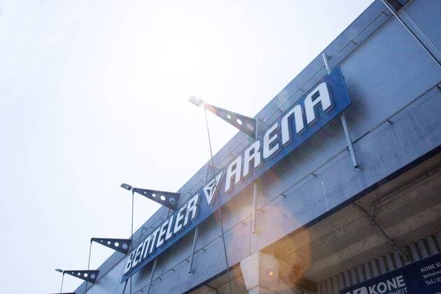 Paderborn Germany 13 07 2018 2 Bundesliga 2018 2019 Portraettermin SC Paderborn The Benteler Arena of the SC Paderborn 07 Paderborn North Rhine Westphalia Germany Benteler Arena