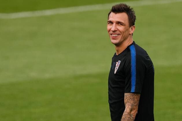 WM 2018, Finale, Training Kroatien Croatian training in Moscow MOSCOU, MO - 14.07.2018: CROATIAN TRAINING IN MOSCOW - Mario Mandzukic of Croatia during training of the Croatian selection in field 10 of the complex of Luzhniki stadium. Croatia face France tomorrow for the 2018 World Cup final at Luzhniki Stadium in Moscow, Russia. (Photo: Marcelo Machado de Melo Fotoarena) x1567566x  MarceloxMachadoxdexMelo