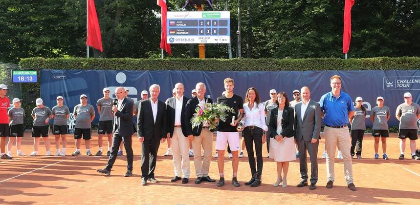 Final singles Yannick Hanfmann GER Winner of the Sparkassen Open 2018