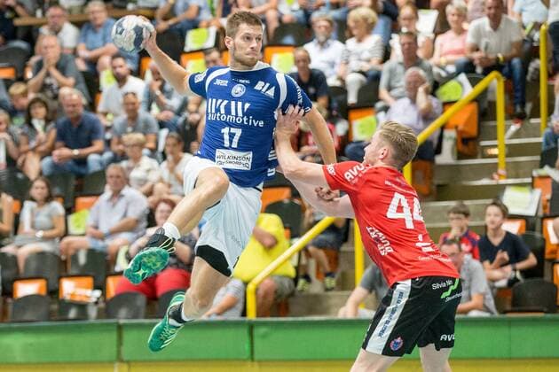 Daniel Fontaine 17 Bergischer HC at throw HSG Gevelsberg Silschede vs Bergischer HC Handball Test match 14 07 18 Gevelsberg NRW Germany Halle Gevelsberg West Copyright: xdnet_cdnx