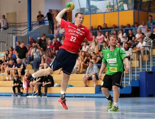 BAU 14 07 2018 Ditzingen Handball SG BBM Bietigheim vs TSF Ditzingen Jonas Link BBM