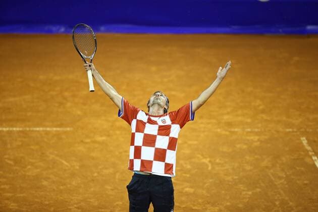 ATP Tennis Herren Umag Exibition match 14.07.2018., Zagreb - 29. Blue Lagoon Croatia Open Umag Tennis Tournament. An Exibition match Between Goran Ivanisevic Nine Serdusic and Mansoura Bahrami and Felix Auger Aliassime. Goran Ivanisevic  IgorxSoban PIXSELL