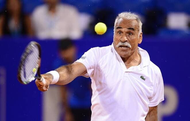 ATP Tennis Herren Umag Exibition match 14.07.2018., Zagreb - 29. Blue Lagoon Croatia Open Umag Tennis Tournament. An Exibition match Between Goran Ivanisevic Nine Serdusic and Mansoura Bahrami and Felix Auger Aliassime. Mansour Bahrami  MarkoxPrpic PIXSELL