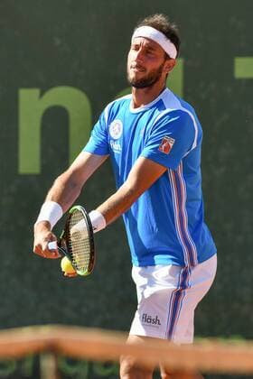 GER 1 Tennis Point Bundesliga Men Badwerk Gladbacher HTC vs fläsh TC Weinheim 1902 1 15 07 2018 Badwerk Gladbacher HTC GER 1 TP BL Badwerk Gladbacher HTC vs fläsh TC Weinheim 1902 1 pictured Vanni Luca ITA on serve nph Mauelshagen nph00321