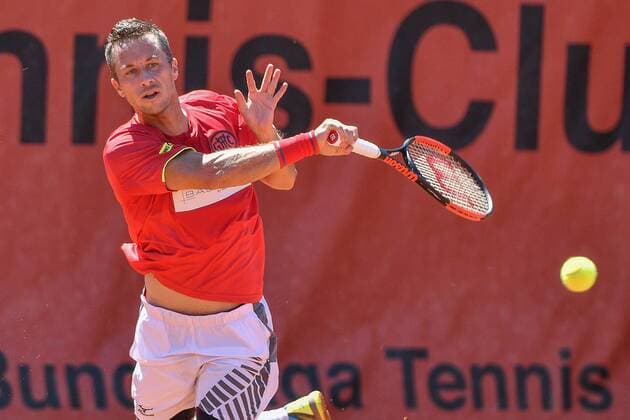 GER 1 Tennis Point Bundesliga Men Badwerk Gladbacher HTC vs fläsh TC Weinheim 1902 1 15 07 2018 Badwerk Gladbacher HTC GER 1 TP BL Badwerk Gladbacher HTC vs fläsh TC Weinheim 1902 1 picture Kohlschreiber Philipp GER at the forehand shot nph Mauelshagen nph00321