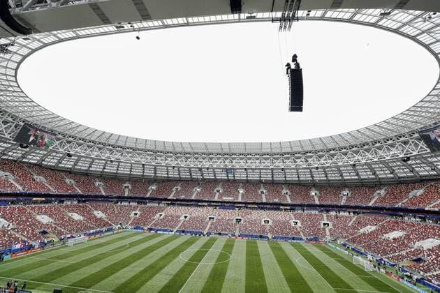 1 Jahr bis WM 2022: Historie, Stadien und Architektur Fußball, WM Finale 2018 in Moskau, Frankreich - Kroatien MOSCOW, 15-07-2018 , World Cup 2018 , Luzhniki Stadium, Stadium overview before the 2018 World Cup Final France - Croatia France - Croatia  x2346531x