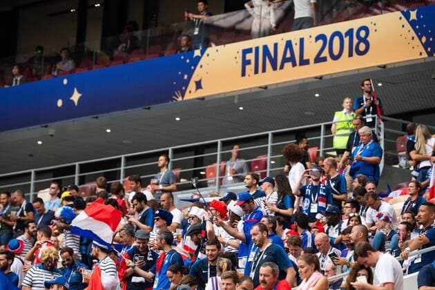 180715 Audience prior to the FIFA World Cup final match between France and Croatia on July 15, 2018 in Moscow Photo Petter Arvidson BILDBYRAN Code PA 92087  Copyright: PETTERxARVIDSON BB180715PA006
