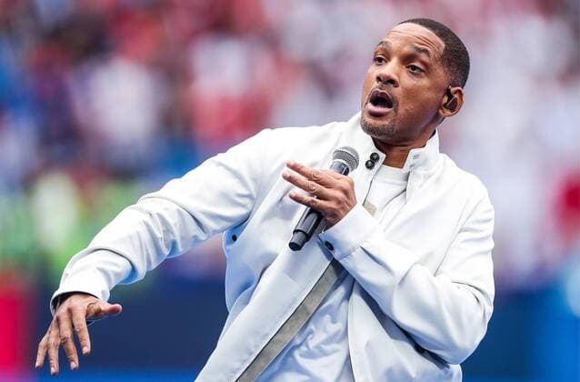 Sport Bilder des Tages MOSCOW, RUSSIA â€“ JULY 15, 2018: American actor and rapper Will Smith performs at the 2018 FIFA World Cup WM Weltmeisterschaft Fussball closing ceremony at Luzhniki Stadium ahead of the final match between France and Croatia. Sergei Bobylev TASS  TS089820
