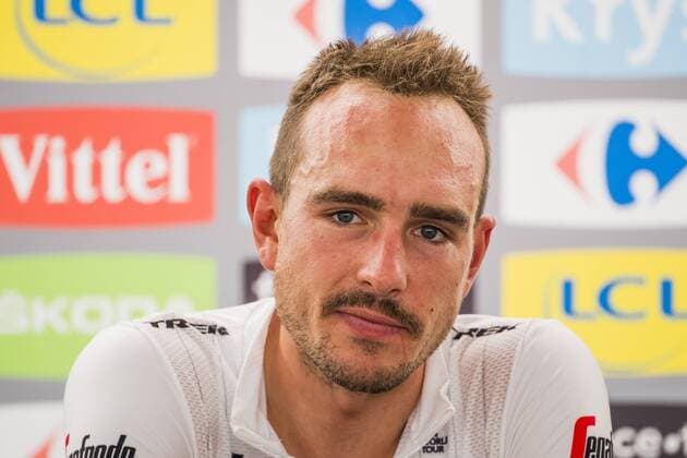 180715 John Degenkolb or Trek Segafredo after the stage nine of Tour de France between Arras and Roubaix on July 15, 2018 in Roubaix Photo Fredrik Varfjell BILDBYRAN Code FV 150123  Copyright: FREDRIKxVARFJELL BB180715FV025