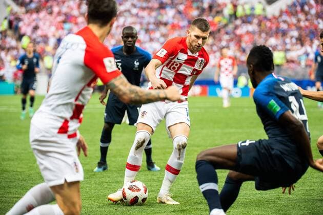 180715 Ante Rebic of Croatia in action during the FIFA World Cup final match between France and Croatia on July 15, 2018 in Moscow Photo Petter Arvidson BILDBYRAN Code PA 92087  Copyright: PETTERxARVIDSON BB180715PA039