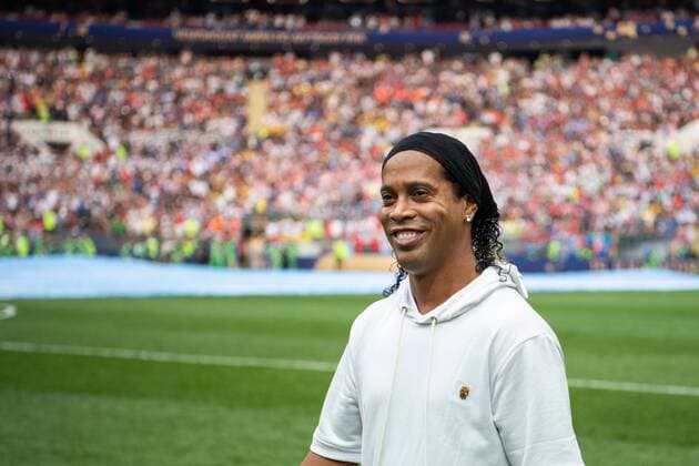 180715 Ronaldinho of Brazil before the FIFA World Cup final match between France and Croatia on July 15, 2018 in Moscow Photo Petter Arvidson BILDBYRAN Code PA 92087  Copyright: PETTERxARVIDSON BB180715PA045