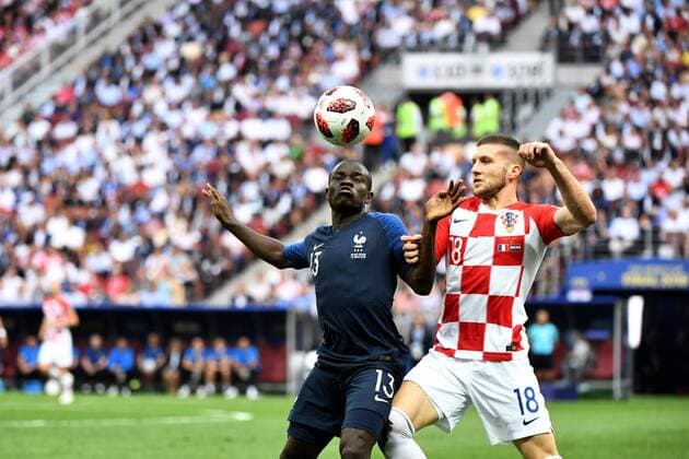 Football Mens Season 2017 18 WC in Russia Final France Croatia in Moscow Luschniki N golo Kante Nr 13 France Ante Rebic Nr 18 Croatia 15 07 2018 Copyright: xMatthiasxKochx