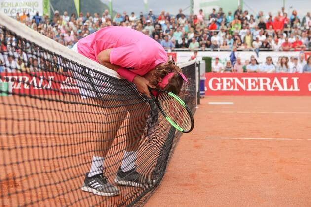 TENNIS - Club Challenge, Thiem vs Tsitsipas WOERSCHACH,AUSTRIA,16.JUL.18 - TENNIS - Adidas Club Challenge, Dominic Thiem vs Stefano Tsitsipas. Image shows Stefanos Tsitsipas (GRE). GEPAxpictures xChristianxWalgram