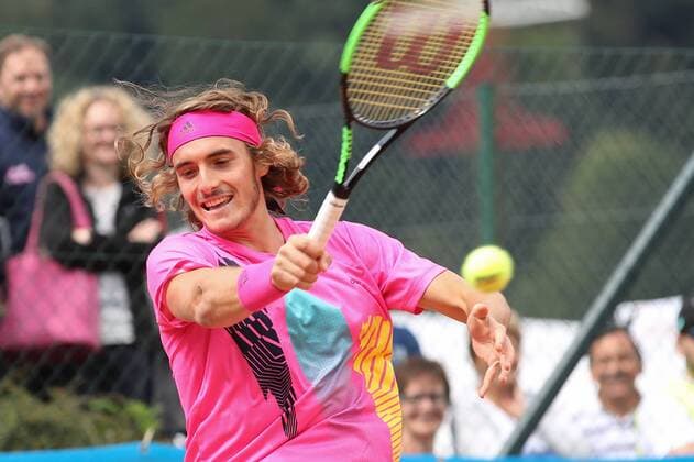 TENNIS - Club Challenge, Thiem vs Tsitsipas WOERSCHACH,AUSTRIA,16.JUL.18 - TENNIS - Adidas Club Challenge, Dominic Thiem vs Stefano Tsitsipas. Image shows Stefanos Tsitsipas (GRE). GEPAxpictures xChristianxWalgram