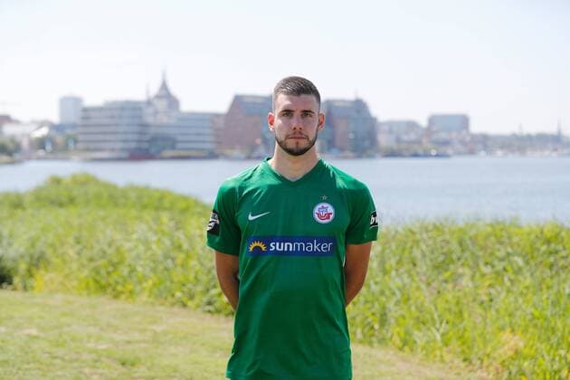 Goalkeeper Ioannis Gelios FC Hansa Rostock 3 League Portraettermin 2018 2019 FC Hansa Rostock 3 Liga Portraettermin 2018 2019 Rostock Copyright: xEIBNER AndyxBuenningx EP_EER